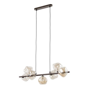 Lampadario sospeso su cavo LAVA 7xG9/8W/230V bronzo/beige fumé