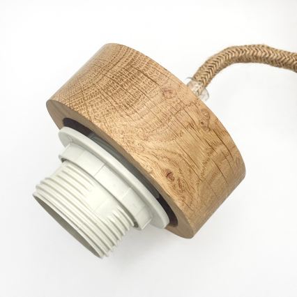 Lampadario sospeso su cavo LOOMIS 3xE27/15W/230V 130 cm beige/rovere
