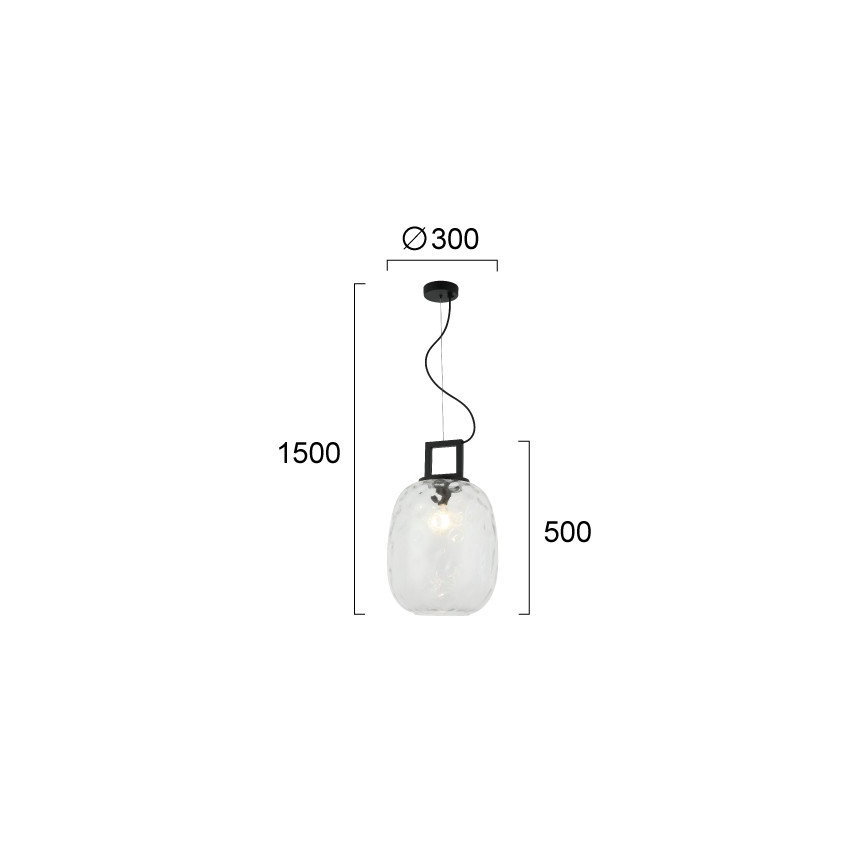 Lampadario sospeso su cavo LUCY 1xE27/40W/230V nero