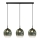 Lampadario sospeso su cavo MIRROR 3xE27/14W/230V nero fumé