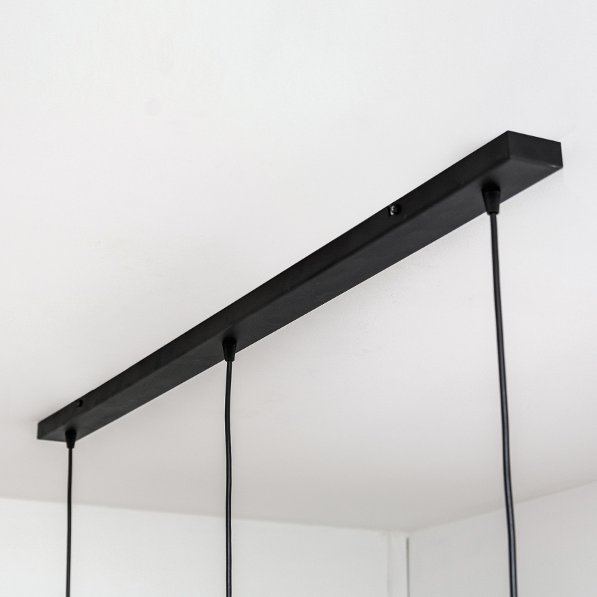 Lampadario sospeso su cavo SOLANO 3xE27/15W/230V nero/oro