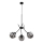 Lampadario sospeso su cavo ZULIA 3xE27/15W/230V nero/fumé