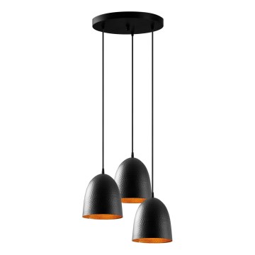 Lampadario sospeso TATTOO 3xE27/40W/230V nero
