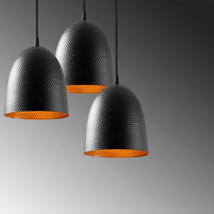 Lampadario sospeso TATTOO 3xE27/40W/230V nero
