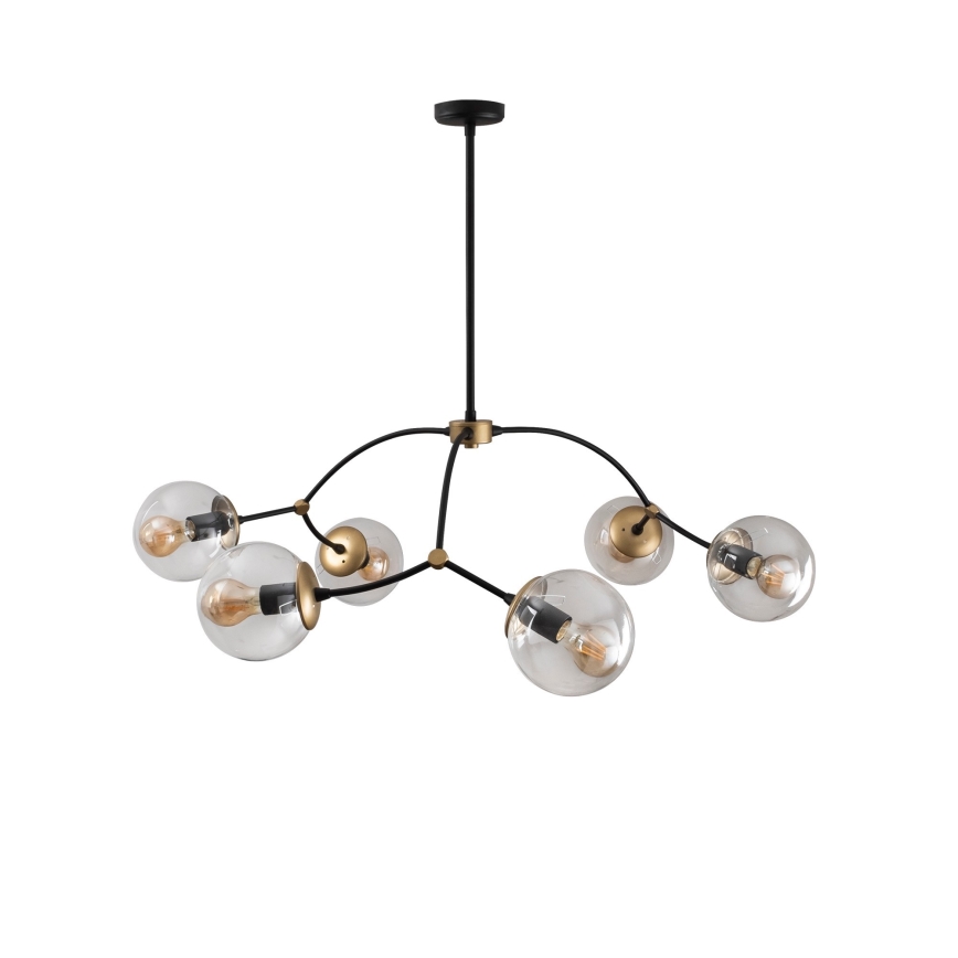Lampadario su asta KROMOZOM 6xE27/40W/230V