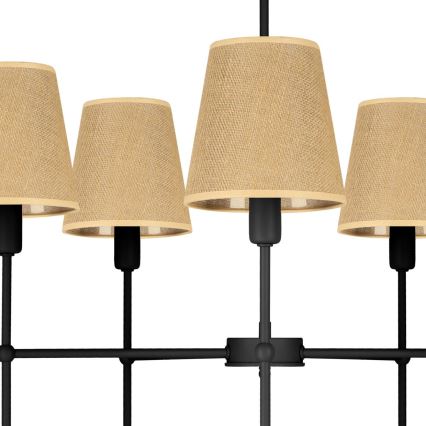 Lampadario su asta MADELA 5xE14/40W/230V iuta/nero