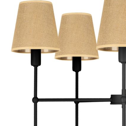 Lampadario su asta MADELA 5xE14/40W/230V iuta/nero