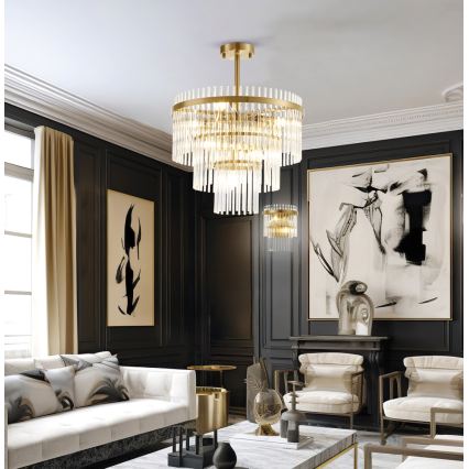 Lampadario su asta SABRINA 7xE14/40W/230V oro