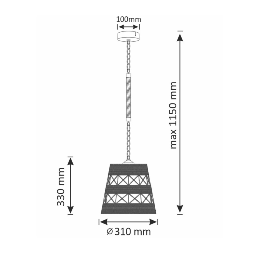 Lampadario su catena ALMA 1xE27/20W/230V