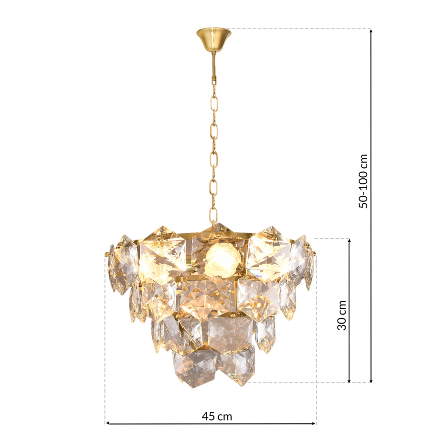 Lampadario su catena DIANA 6xE14/40W/230V dorato