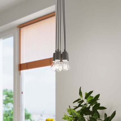 Lampadario su catena DIEGO 1xE27/60W/230V grigio