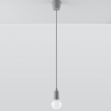 Lampadario su catena DIEGO 1xE27/60W/230V grigio