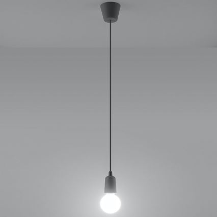 Lampadario su catena DIEGO 1xE27/60W/230V grigio