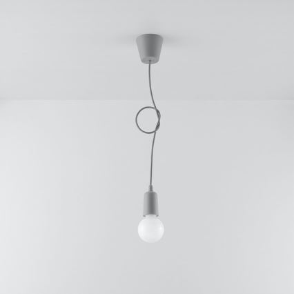 Lampadario su catena DIEGO 1xE27/60W/230V grigio