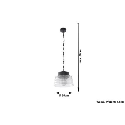 Lampadario su catena MARINA 1xE27/60W/230V