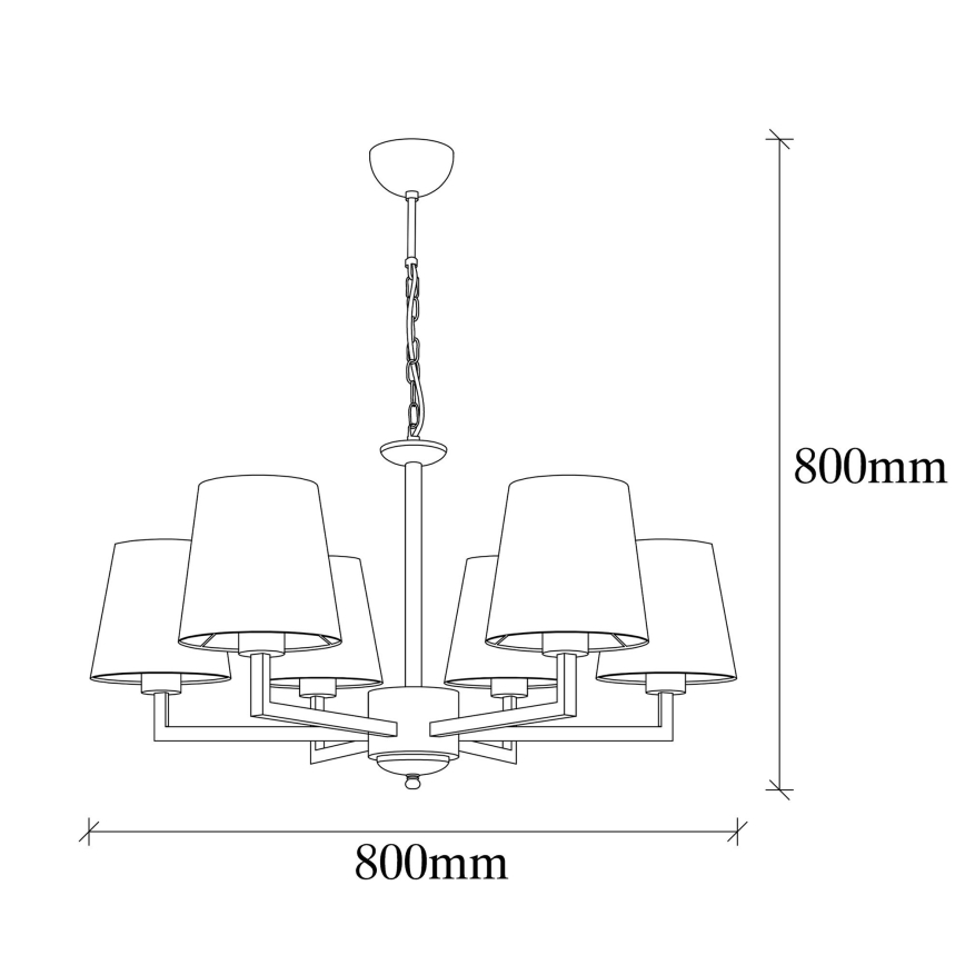 Lampadario su catena PROFIL 6xE27/40W/230V