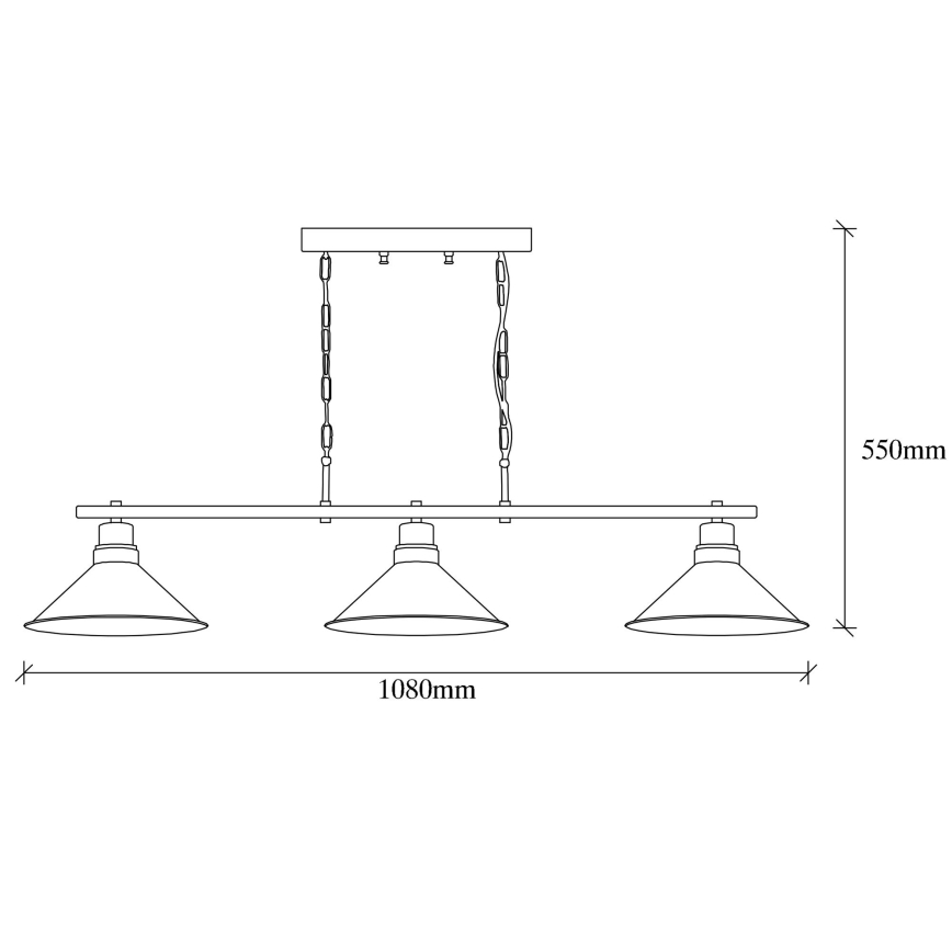 Lampadario su catena SIVANI 3xE27/100W/230V