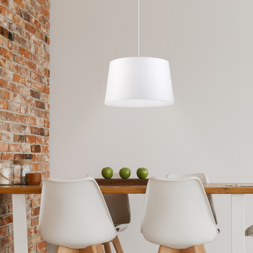 Lampadario su cavo AIDA 1xE27/60W/230V Ø 35 cm rovere/bianco