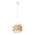 Lampadario su cavo BOHO 1xE27/60W/230V Ø 20 cm iuta/crema
