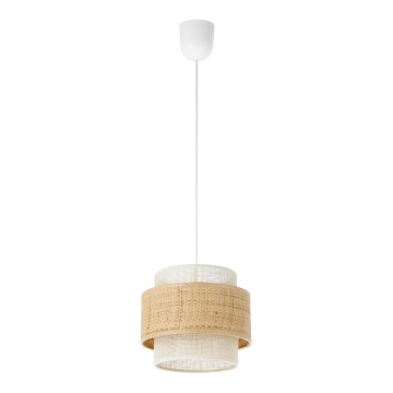 Lampadario su cavo BOHO 1xE27/60W/230V Ø 20 cm iuta/crema