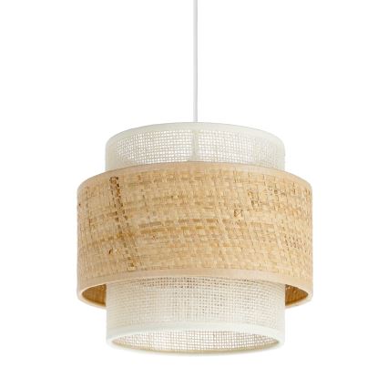 Lampadario su cavo BOHO 1xE27/60W/230V Ø 20 cm iuta/crema