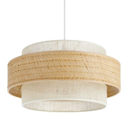 Lampadario su cavo BOHO 1xE27/60W/230V Ø 40 cm iuta/crema