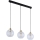 Lampadario su cavo DEVON 3xE27/15W/230V nero/trasparente