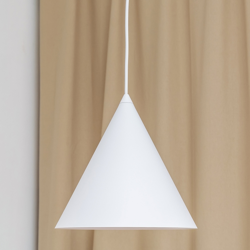 Lampadario su cavo ETNA 1xE27/15W/230V pr. 25 cm bianco