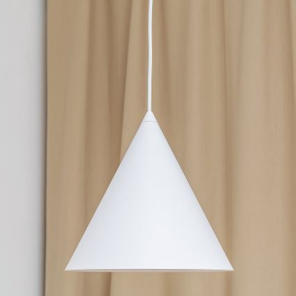 Lampadario su cavo ETNA II 1xE27/15W/230V pr. 25 cm bianco