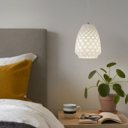 Lampadario su cavo FELICIA 1xE27/60W/230V bianco