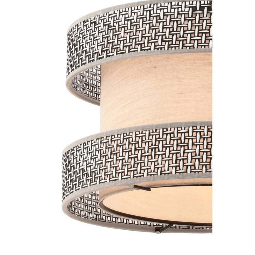 Lampadario su cavo HALO 1xE27/60W/230V beige/grigio