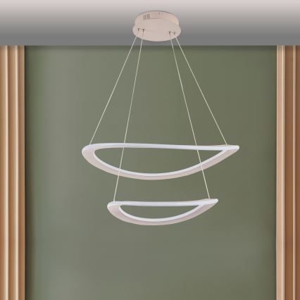 Lampadario su cavo LED CASHMERE LED/75W/230V Ø 59,5 cm beige