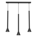 Lampadario su cavo MAZZO 3xGU10/8W/230V nero