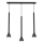 Lampadario su cavo MAZZO 3xGU10/8W/230V nero