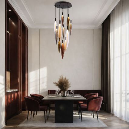 Lampadario su cavo NORDIC 11xG9/5W/230V nero