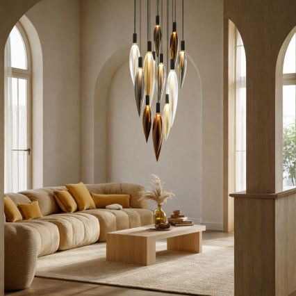 Lampadario su cavo NORDIC 11xG9/5W/230V nero