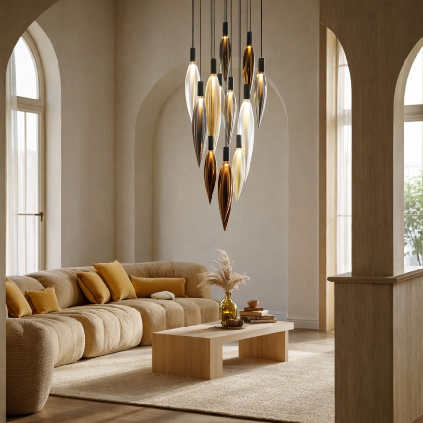 Lampadario su cavo NORDIC 11xG9/5W/230V nero
