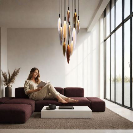 Lampadario su cavo NORDIC 11xG9/5W/230V nero