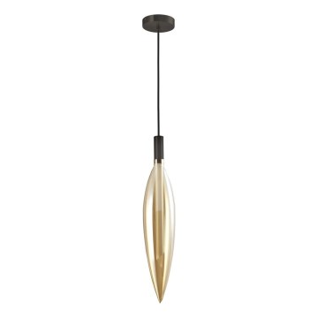 Lampadario su cavo NORDIC 1xG9/5W/230V nero/beige fumé