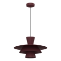 Lampadario su cavo PLATO 1xE27/15W/230V bordeaux