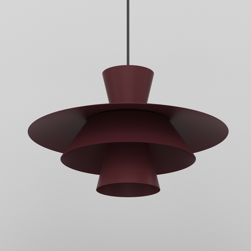 Lampadario su cavo PLATO 1xE27/15W/230V bordeaux