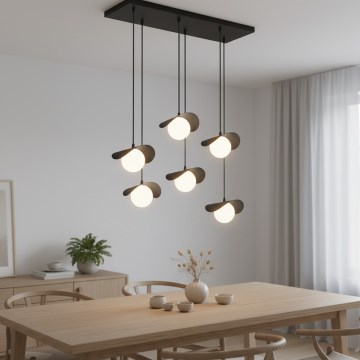 Lampadario su cavo RITUAL 6xG9/8W/230V nero