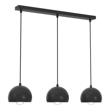 Lampadario su cavo SOOL 3xE27/15W/230V nero