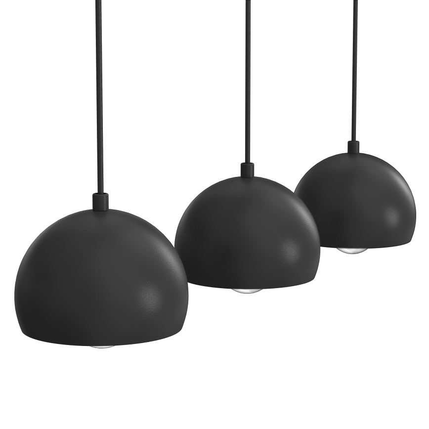 Lampadario su cavo SOOL 3xE27/15W/230V nero