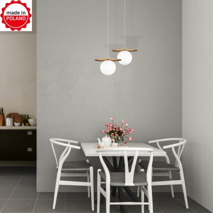 Lampadario su cavo SUNPLISS 1xG9/10W/230V Ø 20 cm oro/crema