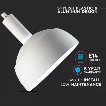 Lampadario su corda 1xE14/60W/230V bianco