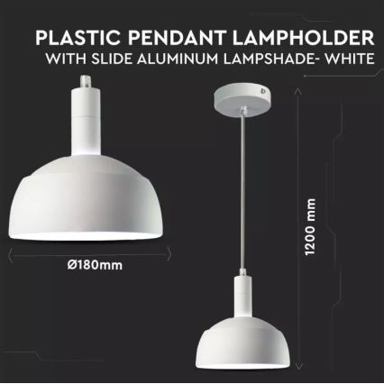 Lampadario su corda 1xE14/60W/230V bianco