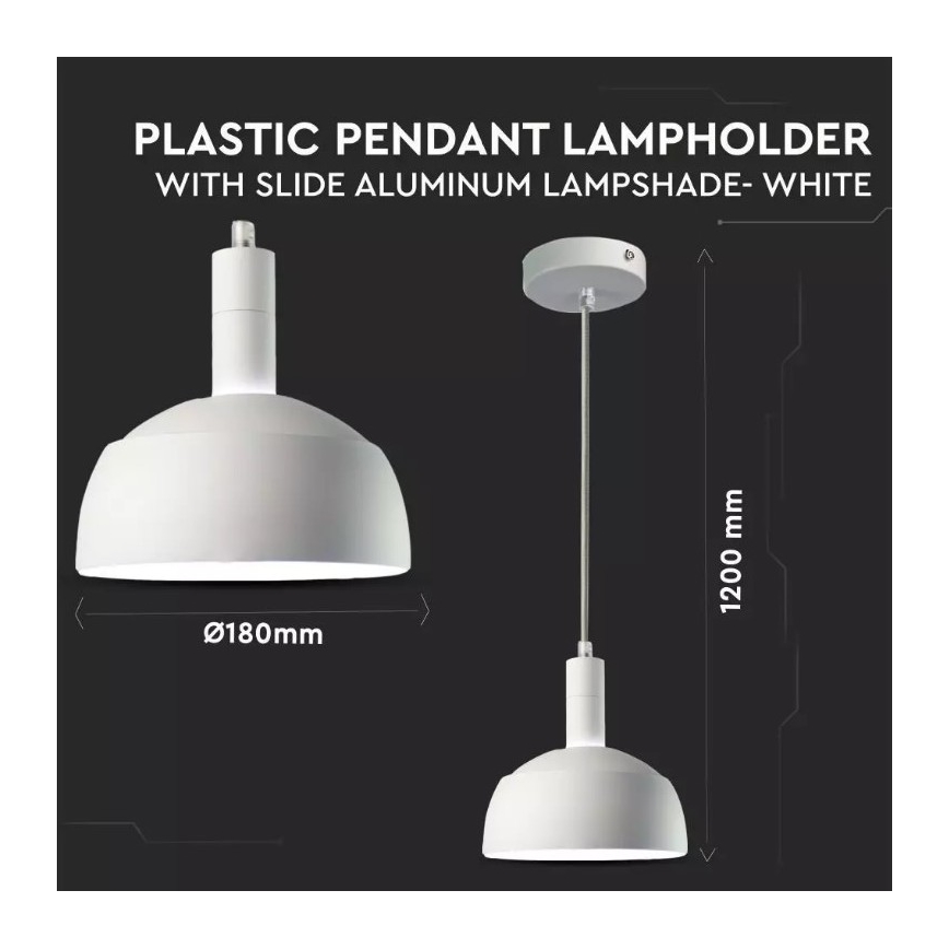 Lampadario su corda 1xE14/60W/230V bianco
