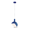 Lampadario su corda 1xE14/60W/230V blu