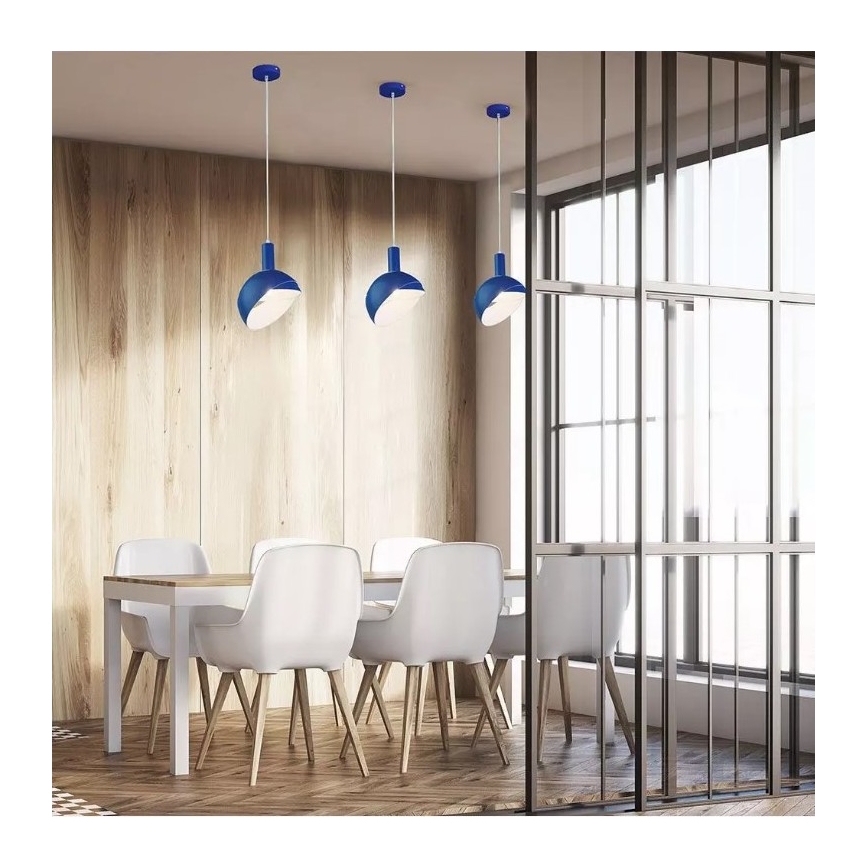 Lampadario su corda 1xE14/60W/230V blu